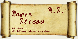 Momir Klicov vizit kartica